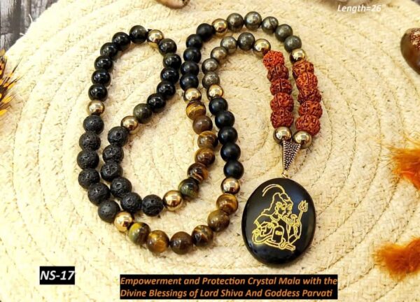 Shivshakti Crystal & Rudraksha Mala